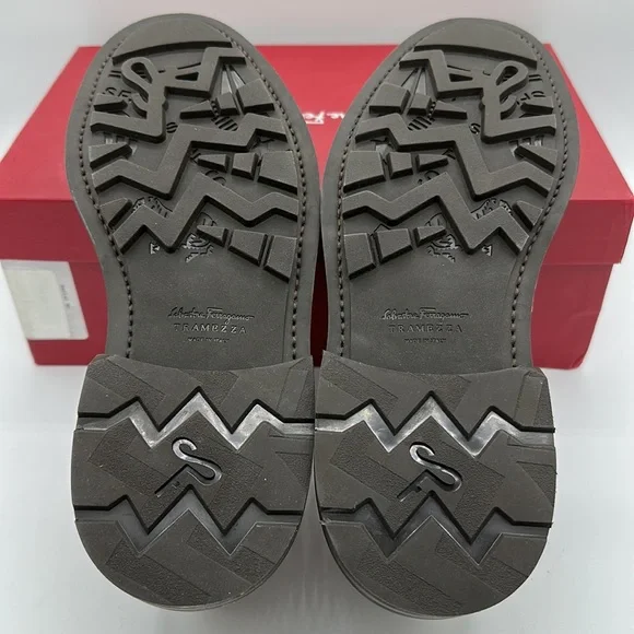 Salvatore Ferragamo Titus Wingtip Oxford Brown Leather Size 6 EEE NIB